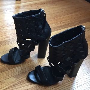 Camilla Skovgaard woven leather block heel sandal